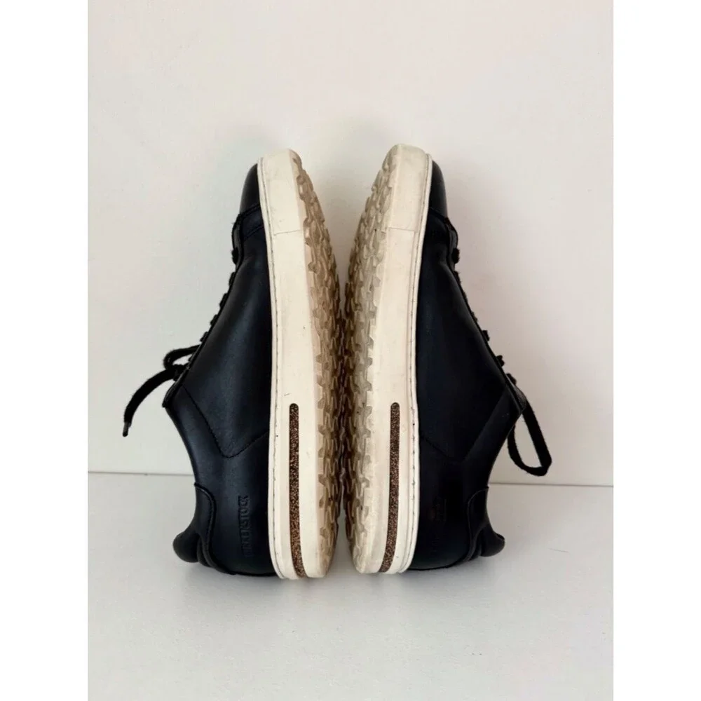 Birkenstock Bend Low Black Leather Lace Up Sneaker | Size 40 (US Women's 9)